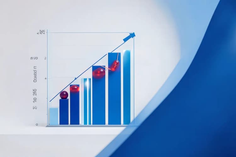Gráfico de barras mostrando níveis de testosterona em declínio ao longo do tempo, com setas indicando a queda.